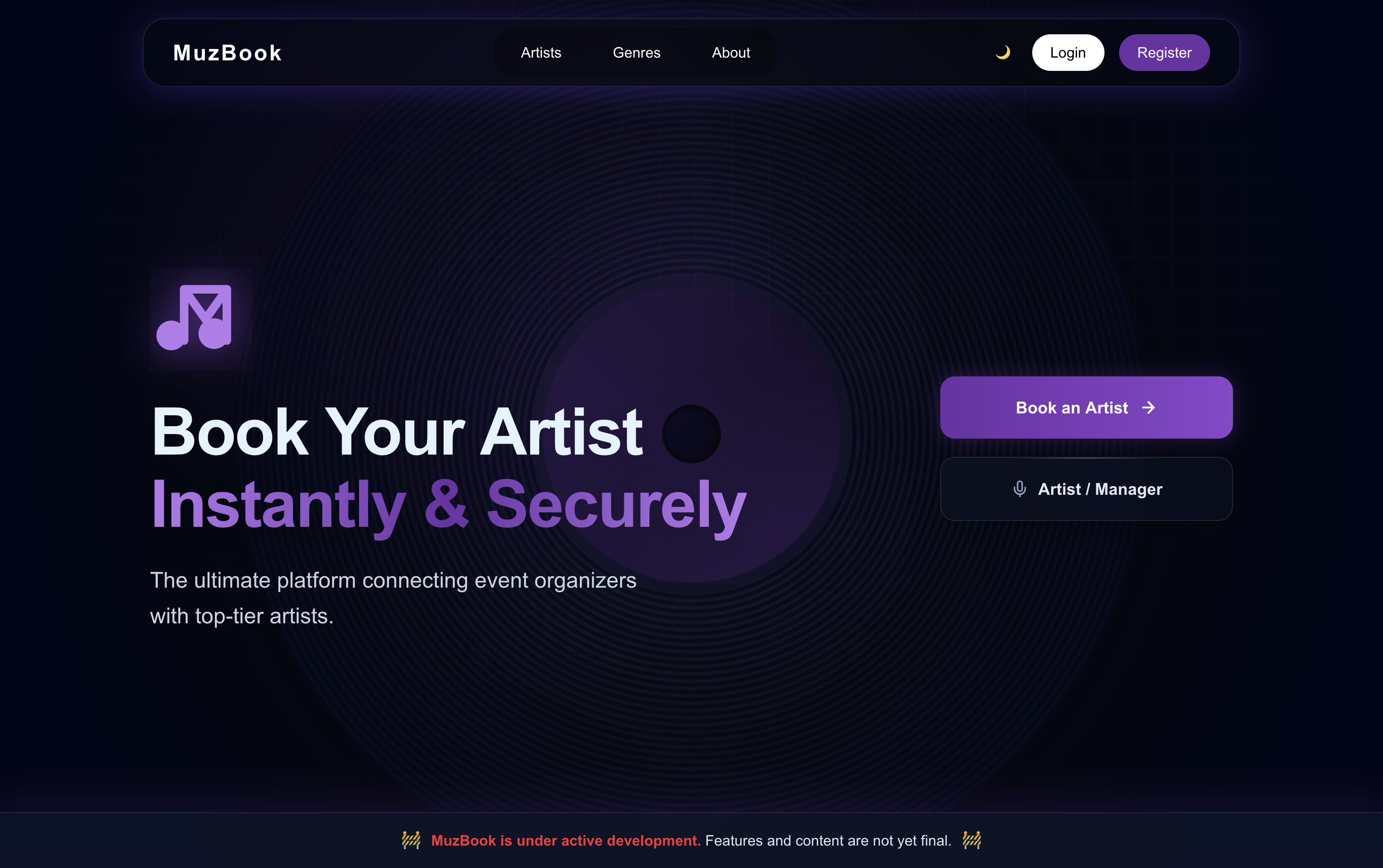 MuzBook Backend preview